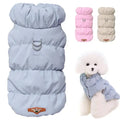 Dog Winter Coat Clothes Warm Solid Pet Down Jacket Windproof Rainproof Medium Small Dogs Clothes