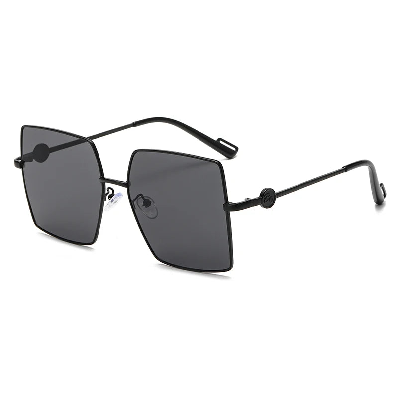 9178 Sunglasses Metal Octagon Frame for Women Korean Style Driving UV400 Polarized Europe and America Trend Retro