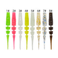 Lure Fishing Root Fishing  TPE Pin Tail Soft Bait 42mm 0.35g 12pcs a Bag Plastic Soft Lure Swimbait Artificial Bait Sea Fishing