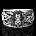 Chinese Style Vintage Nine Tailed Fox Rings for Women Girls Viking Men Trendy Ring Jewelry Viking Punk Adjust Open Finger Band