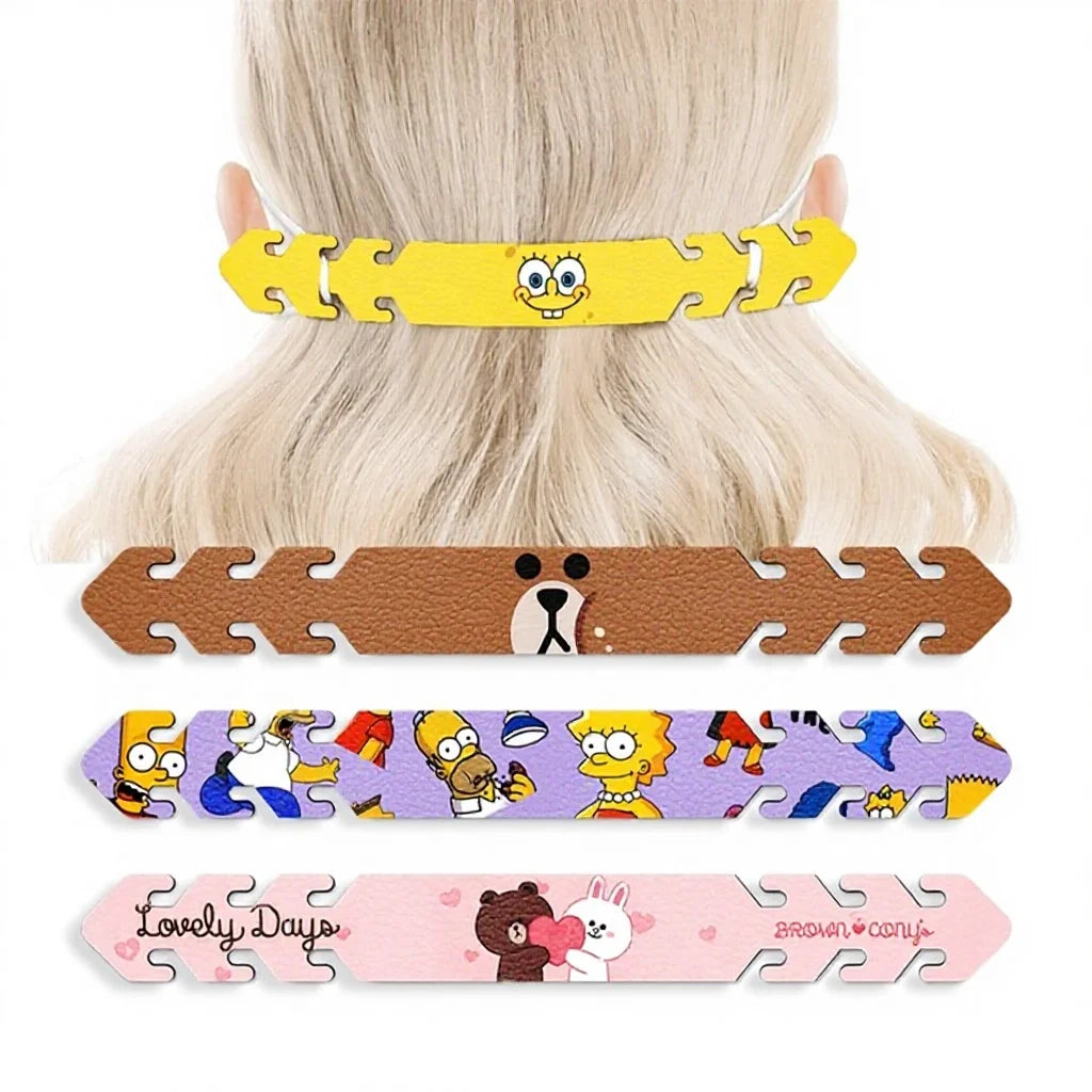 2026 Factory Eco-friendly PU Material Ear Protection Hook Release Ear Pressure Adjustable Ear Straps Any Design Custom Logo