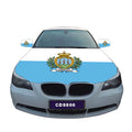 Factory Direct Sales Custom Size Engine Flags 100%Polyester Cover Rearview Mirror Custom San Marino Car Hood Flag