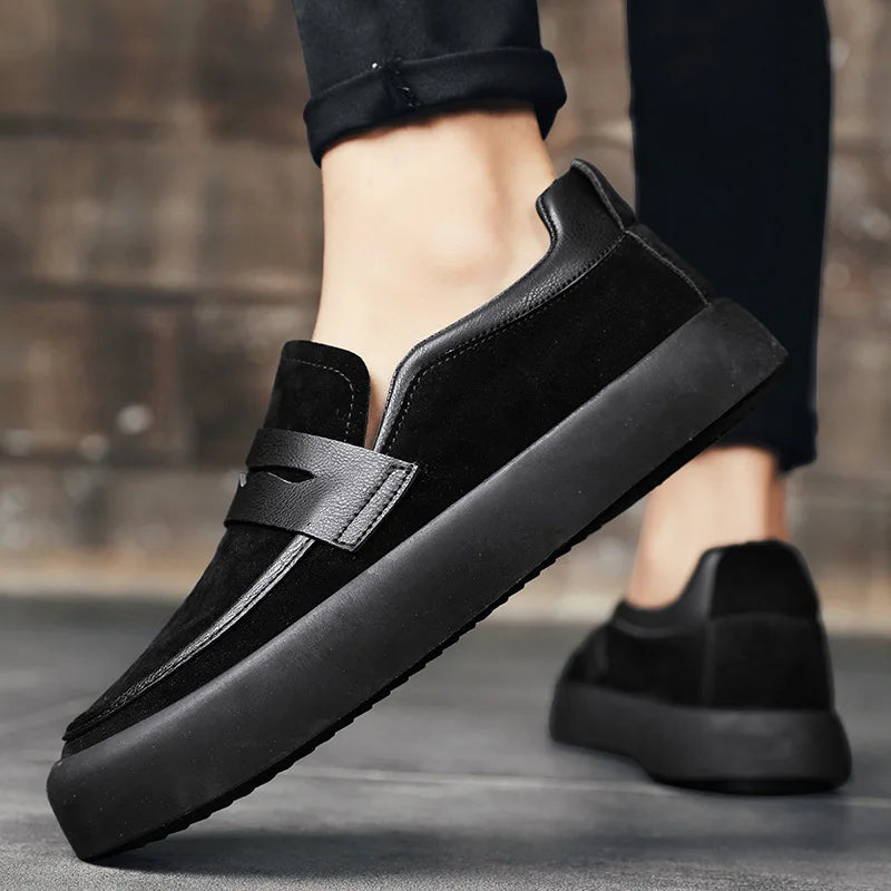 2024 Summer New Breathable Men's Fashion Lazy Slip-on Casual Shoes Young Men's Shoes Trend Single Shoes