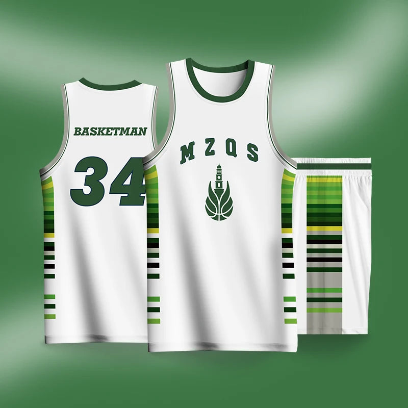 Custom Wholesale Cheap 100% Polyester Fabric High Quality Logo Men Sublimated Reversible Basketball Uniform Jerseys Set