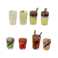 Lemon Straw Cup Mini Alcohols Bottles Resin Miniature Liquid for Earring Keychain Necklace Jewelry Making DIY Pendants Findings