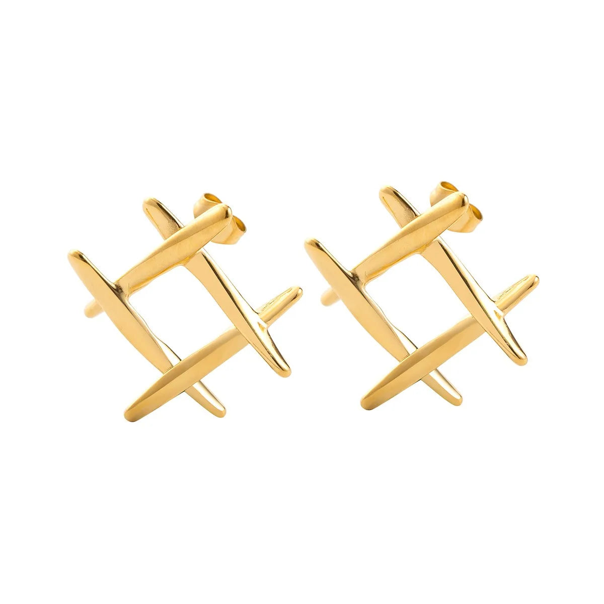 2025 New Arrival Wholesale Stainless Steel Earrings Women Fashion Geometric Stud Earring