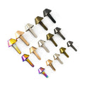 Deepeel BF203 15mm Luggage Bottom Rivet Screw Ring Accessory Parts Bag Hardware Handbag Decorative Studs Button Nails