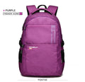 2025 Purple Student Backpack Nylon Lining Zipper Reusable for Office School Hiking Leisure-Foldable Laptop Computer Bag Gift