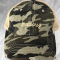 Vintage Camo Trucker Cap Hat Camo Distressed Mesh Baseball Caps