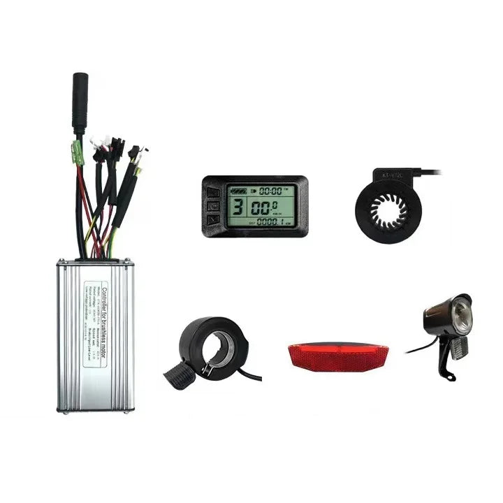1000w Electric Bicycle Conversion Accessories KT 25A Controller LCD7U Display 130X Thumb Throttle KT V12L PAS