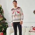 Custom Design logo Knit Pullover Top Long Sleeve Crew Neck  Cotton Jacquard  Knitted Men Ugly Christmas Sweater