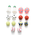 7 Styles Sport Ball Theme Charms  Resin Badminton Football Pendants for Key Ring Pendants DIY Handmade Jewelry Accessories W403
