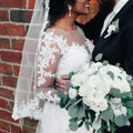 Latest Spring New Boho Garden Wedding Dresses Illusion Long Sleeves Appliques Lace a Line Beading Belt Bridal Gowns Plus Size