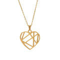 Stainless Steel 18K Gold Geometric Irregular Heart Charm Pendant Necklace New Fashion Trendy Jewelry for Wedding