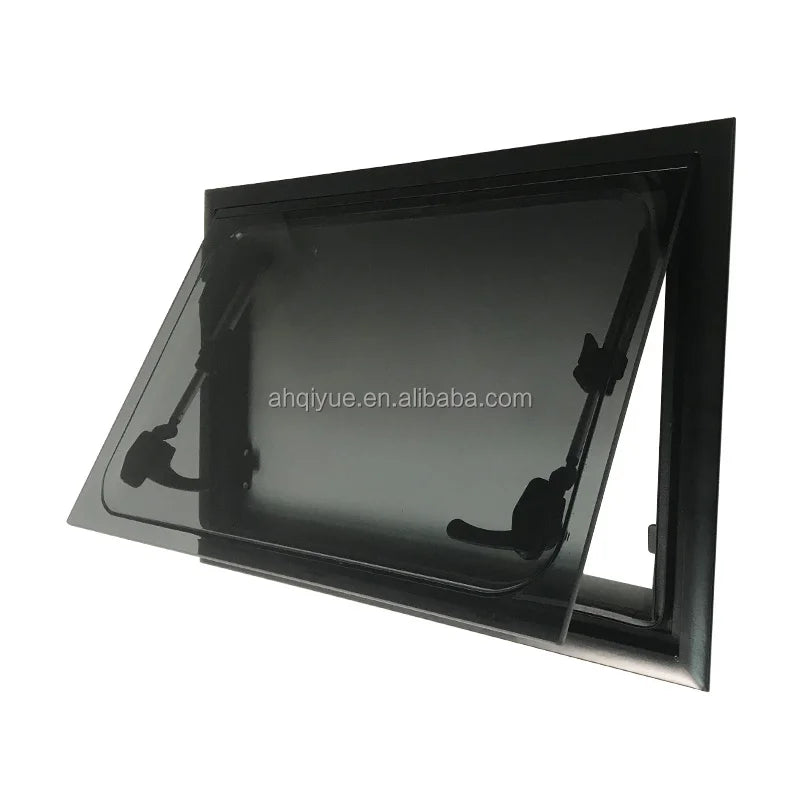 Wholesale Small Size Flat RV Window Double Layer Acrylic with Roller Blinds 350*280mm
