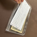 New Arrival Loose Leaf Frosted Clear PVC Double Layer Cash Envelopes Savings System 2 Pocket Page Sealing Envelope Sleeves A6