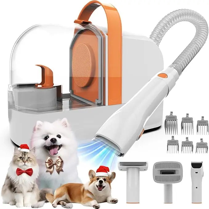 One-Stop 12000Pa Puppy Grooming Kit Dog Cat Hair Remover Carpet Floor Cats Hair Cleaner Clipper Combs Brush Dog Hair Vacuum