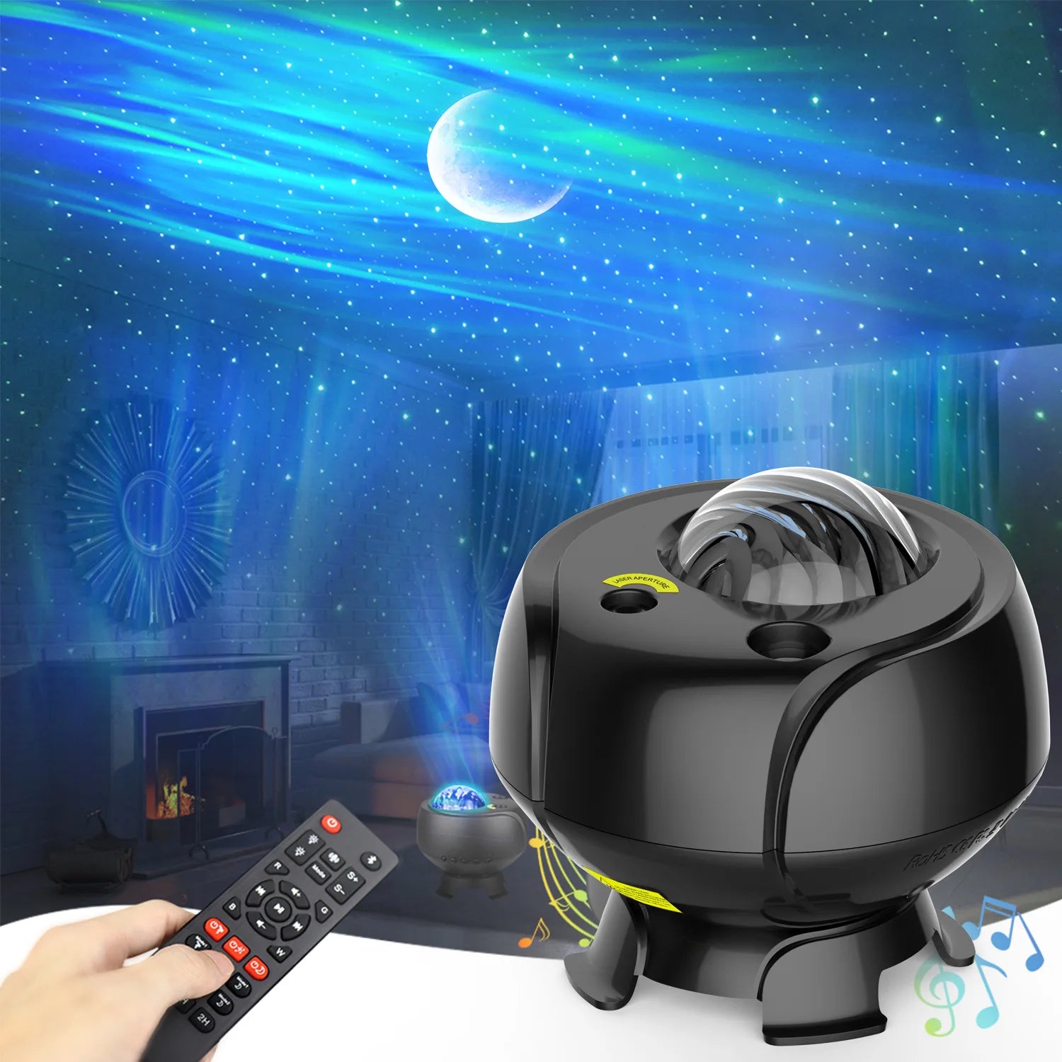 Starry Projector Aurora Galaxy Light Mini Night Light Northern Light Projection Plug-In Power Holiday Gift for Kids Adults