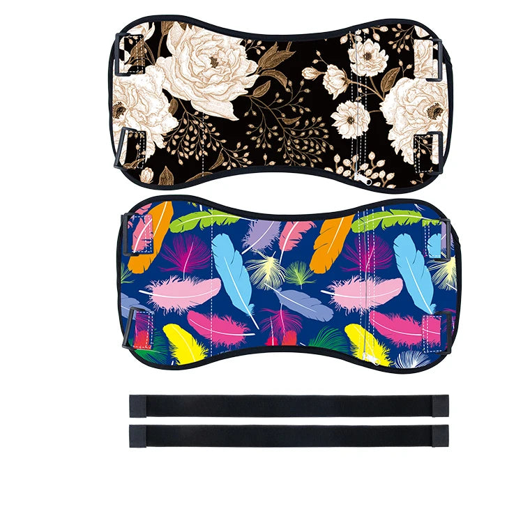 Natucare Black Reusable Overnight Organic Cotton Castor Oil Packs With Adjustable Elastic Castor Oil Belly Button Patch