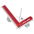 Precision DIY Woodworking D-Type Scribing Ruler Tool Square Aluminium Frame Bevel Square Ruler OEM/ODM Customizable