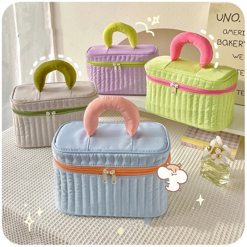 Cute Shape Multi-color Makeup Skincare Storage Box Portable Large Capacity Makeup Travel Toiletry Bag