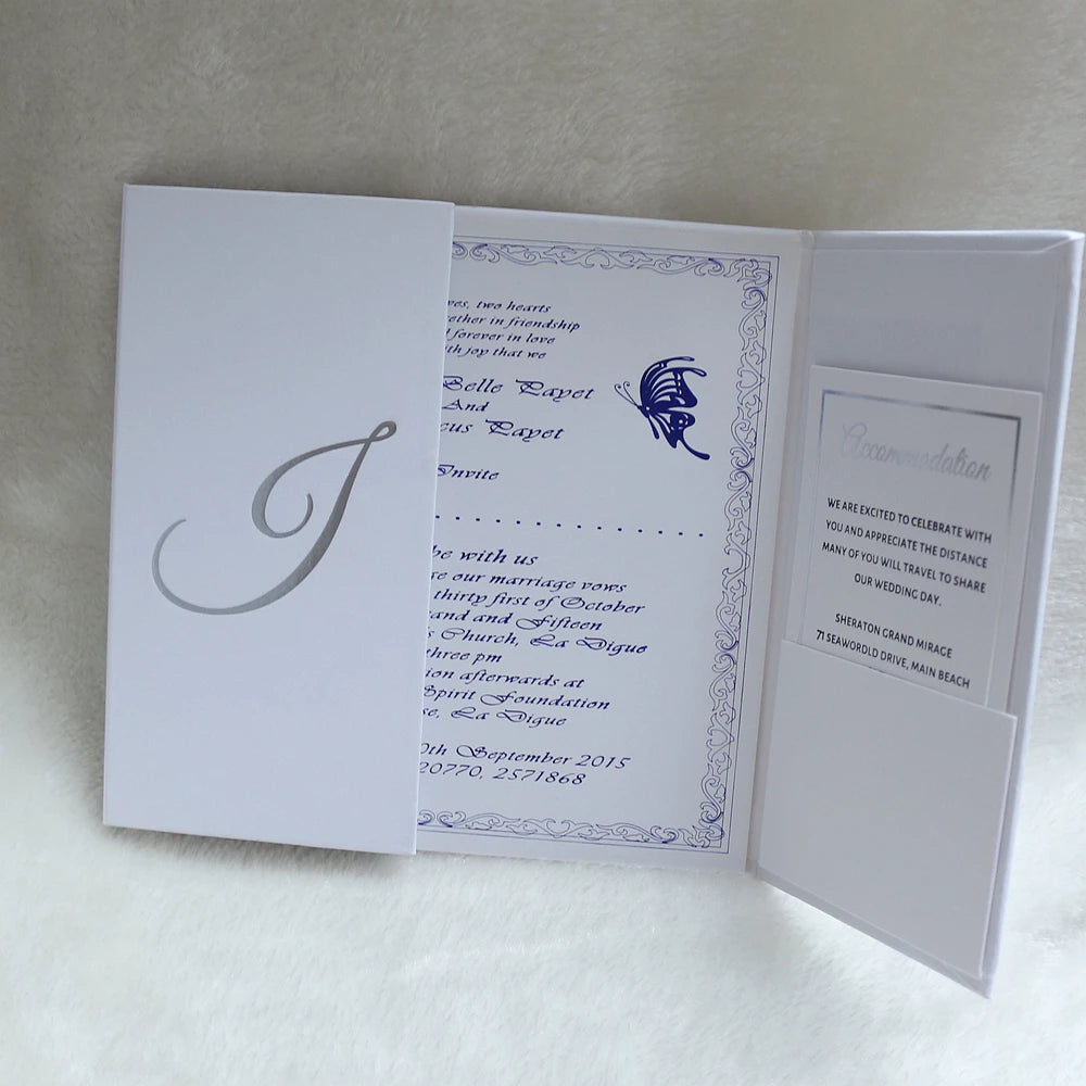 Custom Sample Creative Hard Cover Wedding Invitation or Birthday Party Invites