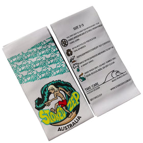 YH-WL45 Eco-Friendly High Density Centerfold Garment Collar Tags Custom Private Color Brand Logo Damask Woven Labels Silk Screen