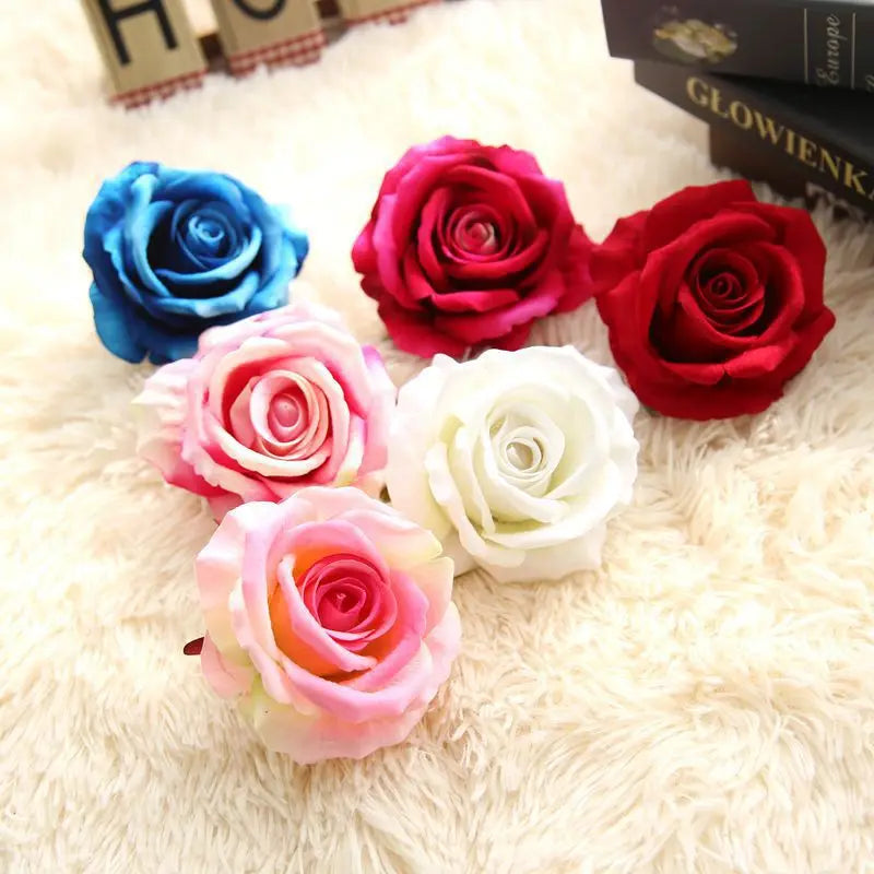 D-RH002 Reasonable Price Best Welcome Fashion Wholesale Artificial Silk Rose Head for Flower Arrangement Wedding Decor