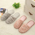 2022 Cozy Latest Design Fashion Particle Yarn Vamp Upper Closed Toe Breathable Slippers for Ladies