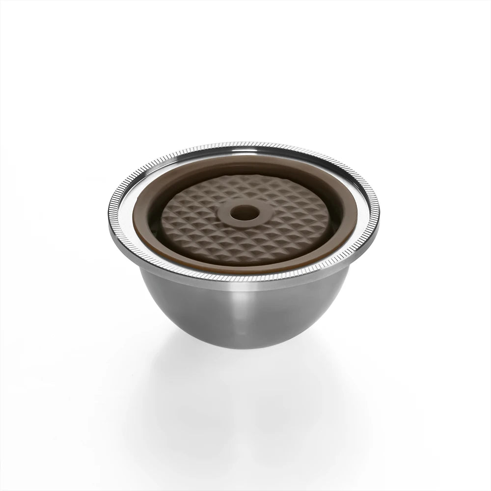 1Pod Set Reusable Coffee Pod With Silicone Lids Refillable Coffee Capsule Compatible With Vertuoline Espresso Machines