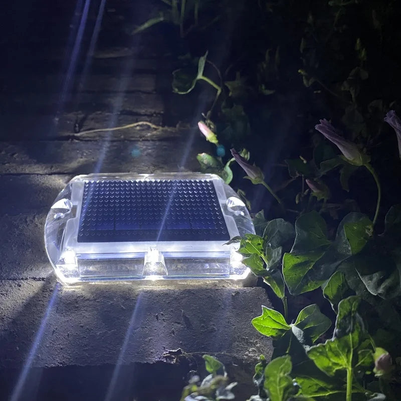 circular two directions solar powered leveled road stud reflector pavement marker