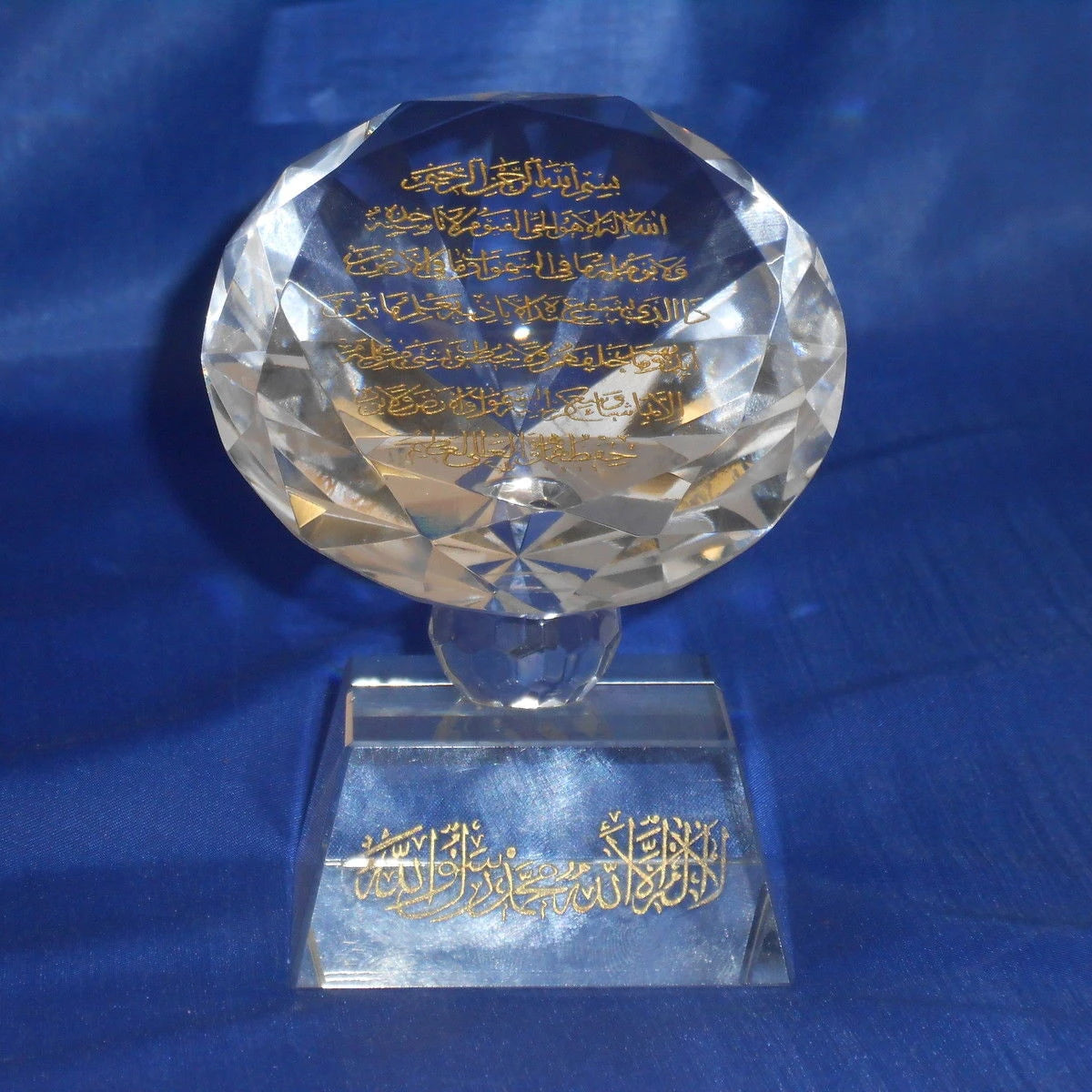 MH-P062 Baptism Gifts Crystal Diamond Engraving Paper Weight Religious Gifts