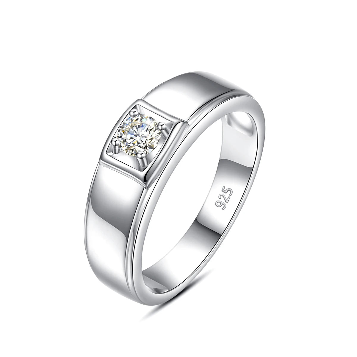 Supplier Silver 925 0.3ct Custom Wedding Engagement Ring Jewelry Dropshipping Design Moissanite Rings Men