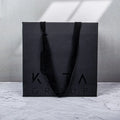 Custom Embossed UV Printed Logo Mass Size Thicken Garment Shoes Scarf Shopping Clothing Paper Bag Packaging