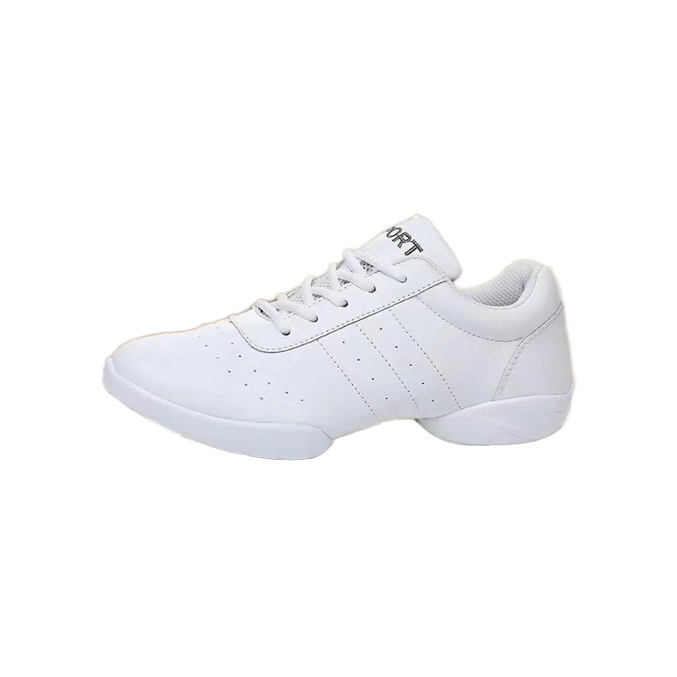 Children's Modern Competitive Dance Sneakers Latin Dance Gymnastics Cheerleading Jazz White Black Line Dance Shoes