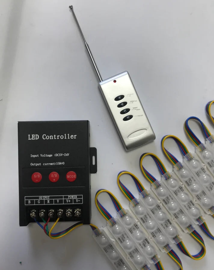 Full Color Pixel Led Module 5050 RGB 3 Led Module Kit  Rgb Controller  Module  for Advertising  Light Box  Led Sign Light