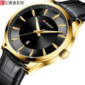 CURREN 8365 Quartz Watches for Men Leather Strap Male Wristwatches Top Luxury New Business Men's Clock Gift