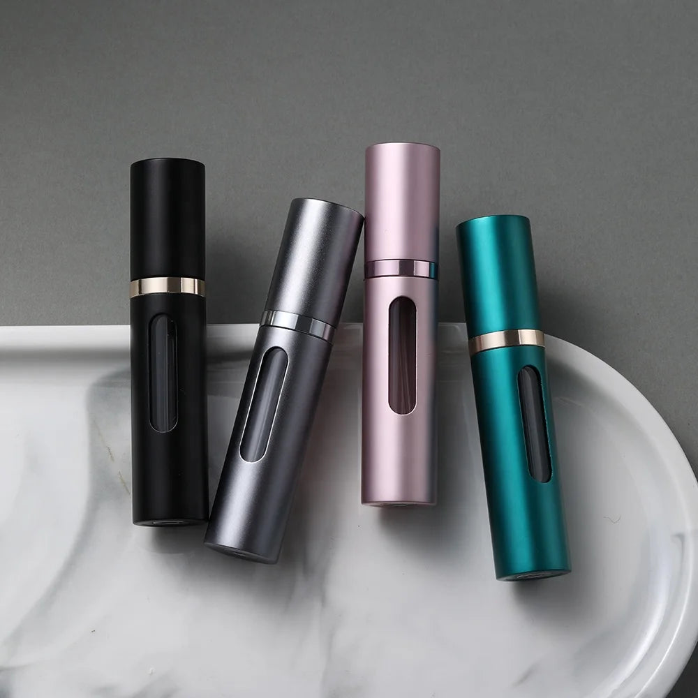 Louischanzl Classic Window Opening Mini Travel Portable 5ml 8ml 10ml Bottom Filling Valve Cosmetics Perfume Spray Bottle