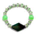 Wholesale Bohemian Crystal Beads Imitation Jade Bracelet Fashion Charm Stretch Bracelets in Colorful Shades for Women