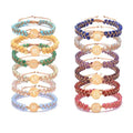 Hot Sale Handmade Jewelry Bracelets 4mm All Natural Stone Beads Double Layer Braided Personalized 12 Zodiac Charm Bracelets