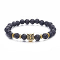 Gemstone Owl Braided Rope Bracelet Charm Spiritual Energy Jewelry for Protection Natural for Women Bohemian Lucky Owl 8mm CN;ZHE
