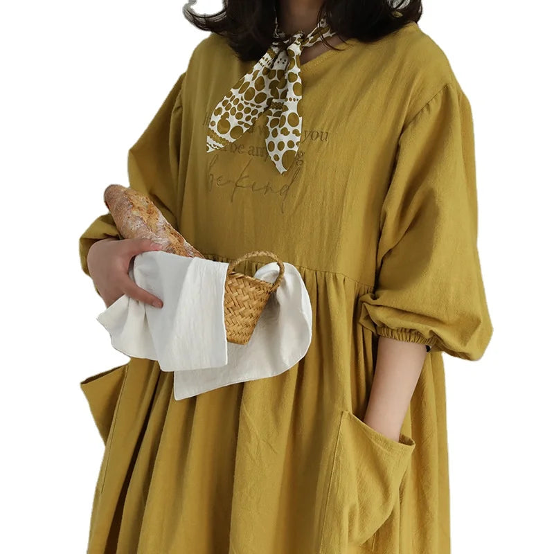 Wholesale Customized Large Size Cotton Long Sleeve Working Apron