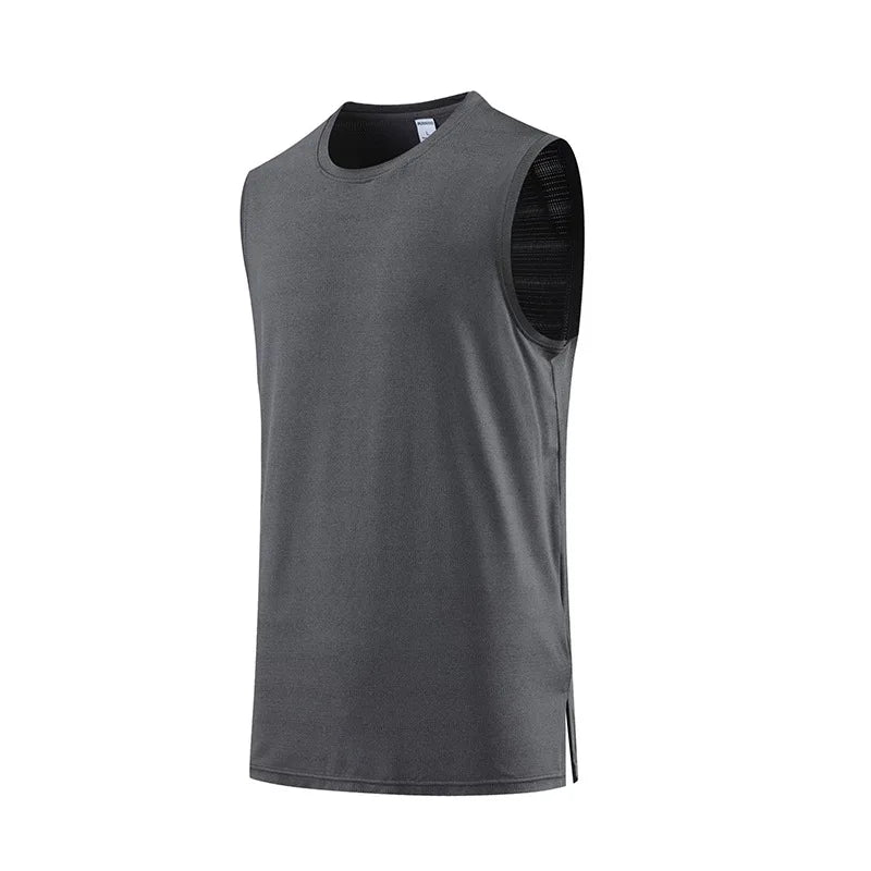 Quick Dry Sports Custom logo Printing Polyester Gym Wear Fitness Sleeveless Sport Wear Vest Men tank Top