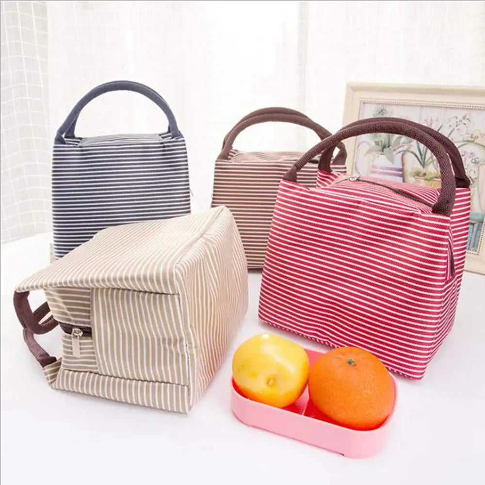 Gelory Fashionable Portable Lunch Tote Bag Reusable Insulated Lunch Container for Picnics Foldable Lunch Holder