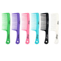 5 Colors Wholesale Custom Logo Detangling Heat-Resistant Large Plastic Wide Tooth Salon Fashion Hair Comb for Wig Use MegaBDM