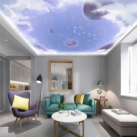 Personalized Fantasy Starry Sky Ceiling Wallpaper Children's Room Ktv Background Wallpaper Mural Ceiling Sofa Wall Cloth Mural