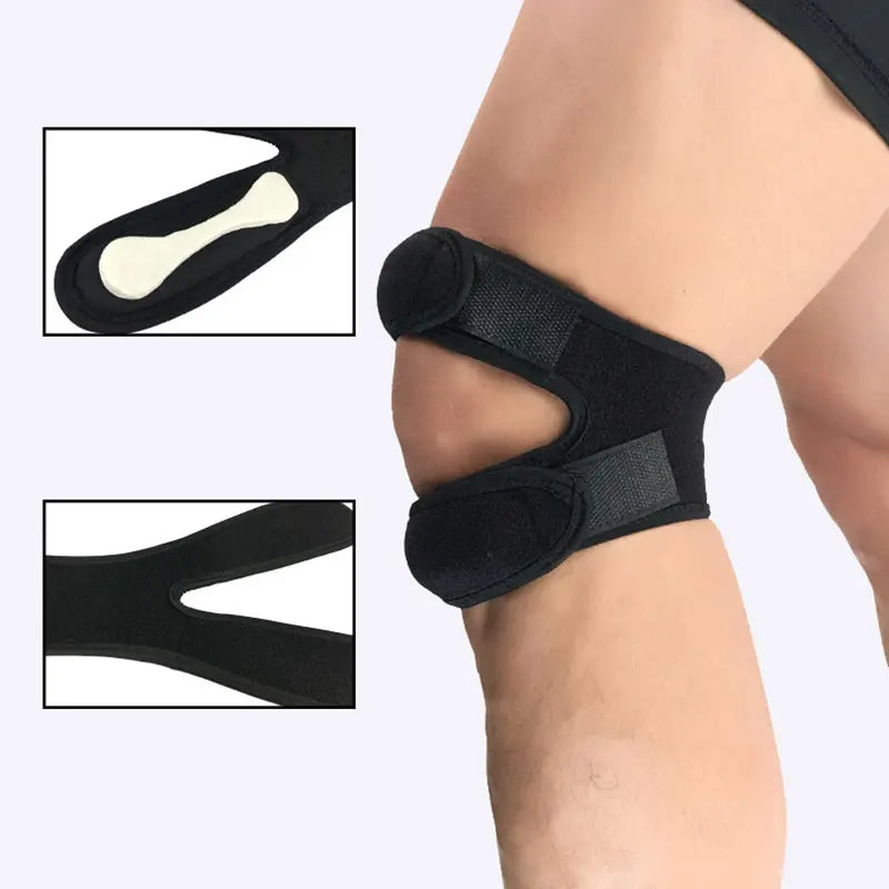 Silicone Knee Brace Strap Neoprene Patella Tendon Stabilizer for Pain Relief Protective Patella Brace Knee Band