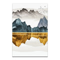 Nordic Golden Mountain Landscape Canvas Art Poster Painting Wall Decor Unframed Oil Painting on Canvas Posters Print Art Picture