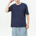 100% Cotton Men's Luxury T-Shirt Loose Knitted Summer Apparel with Heat-Transfer Printing Design