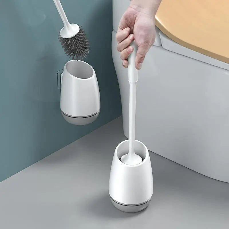 Household Eco-friendly Doteclean Latest Hot Bathroom Soft TPR Cleaning Toilet Brush with Plastic Holder Set